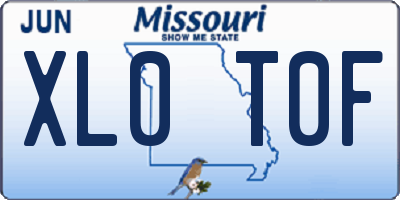 MO license plate XL0T0F