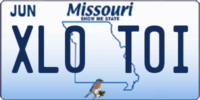 MO license plate XL0T0I