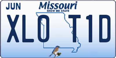 MO license plate XL0T1D