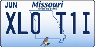 MO license plate XL0T1I