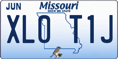 MO license plate XL0T1J