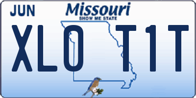 MO license plate XL0T1T