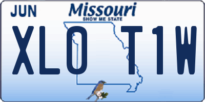 MO license plate XL0T1W