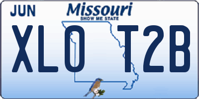 MO license plate XL0T2B