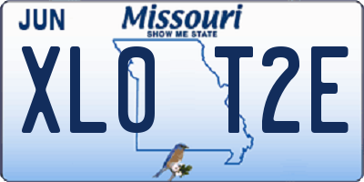 MO license plate XL0T2E