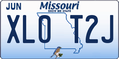 MO license plate XL0T2J
