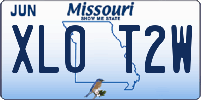 MO license plate XL0T2W