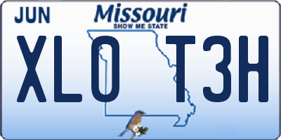 MO license plate XL0T3H