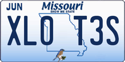 MO license plate XL0T3S
