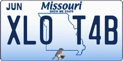 MO license plate XL0T4B