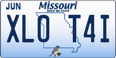 MO license plate XL0T4I