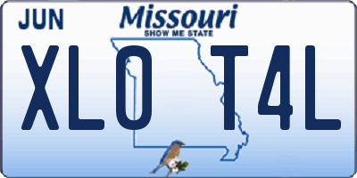 MO license plate XL0T4L