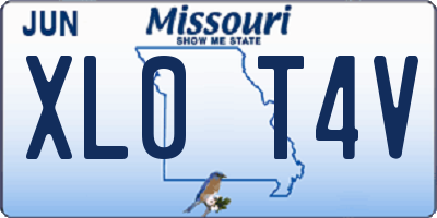 MO license plate XL0T4V