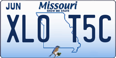 MO license plate XL0T5C