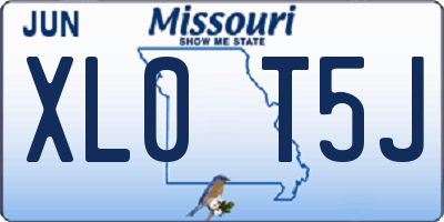 MO license plate XL0T5J