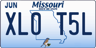 MO license plate XL0T5L