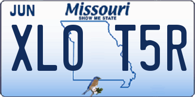 MO license plate XL0T5R