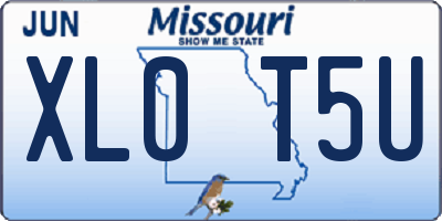 MO license plate XL0T5U