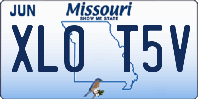 MO license plate XL0T5V