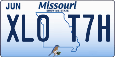 MO license plate XL0T7H
