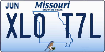 MO license plate XL0T7L