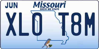 MO license plate XL0T8M