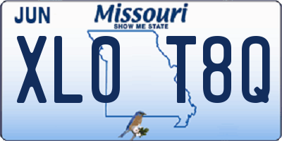 MO license plate XL0T8Q