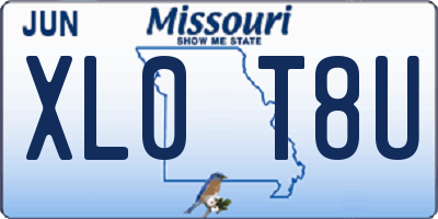 MO license plate XL0T8U