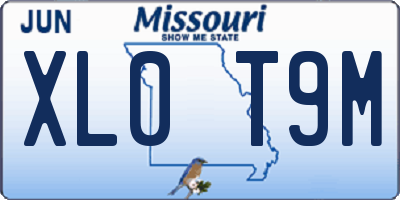 MO license plate XL0T9M