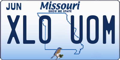 MO license plate XL0U0M