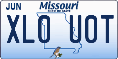 MO license plate XL0U0T