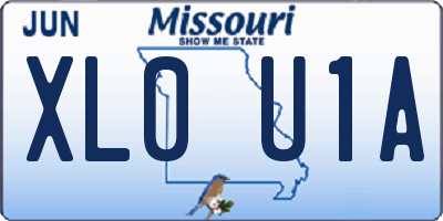 MO license plate XL0U1A
