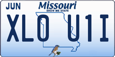 MO license plate XL0U1I