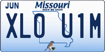 MO license plate XL0U1M