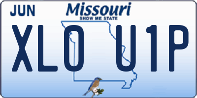 MO license plate XL0U1P