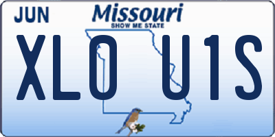MO license plate XL0U1S