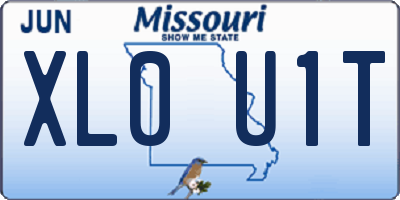 MO license plate XL0U1T