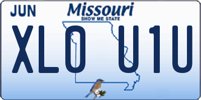 MO license plate XL0U1U