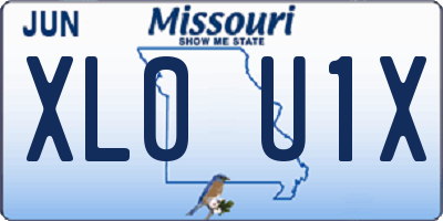MO license plate XL0U1X
