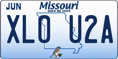 MO license plate XL0U2A