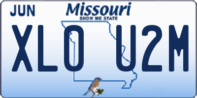 MO license plate XL0U2M
