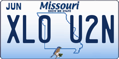 MO license plate XL0U2N
