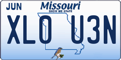 MO license plate XL0U3N