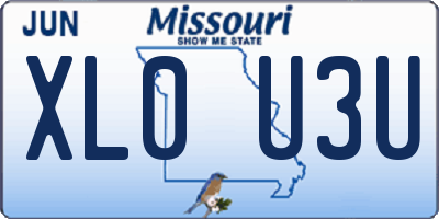 MO license plate XL0U3U