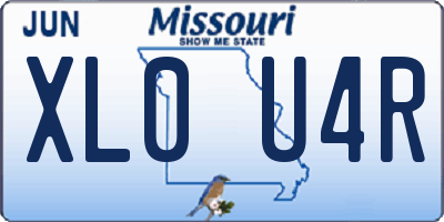 MO license plate XL0U4R