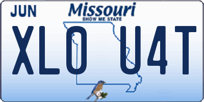 MO license plate XL0U4T