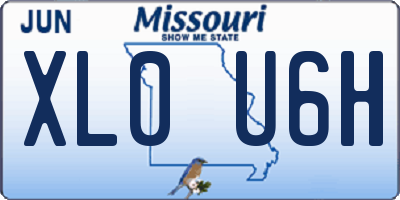 MO license plate XL0U6H