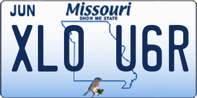 MO license plate XL0U6R