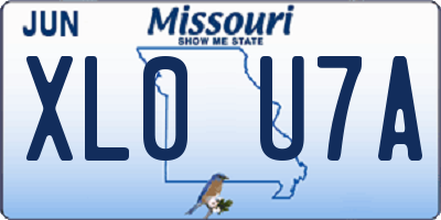 MO license plate XL0U7A