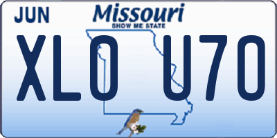 MO license plate XL0U7O